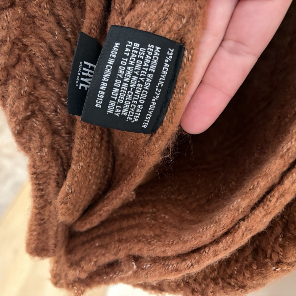 NWT FRYE Faux Mohair Oversized Throw Blanket 50" x 70" Rust Brown Neutral Home - Picture 14 of 14